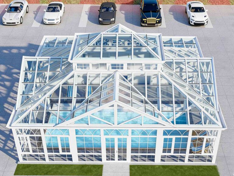 Panoramic Glass Conservatory, Pool Enclosure, High-Strength Aluminum Frame